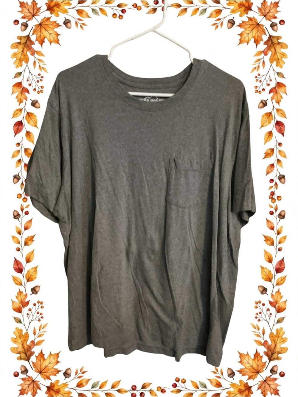 Eddie Bauer Charcoal Gray Short-Sleeve Pocket Tee